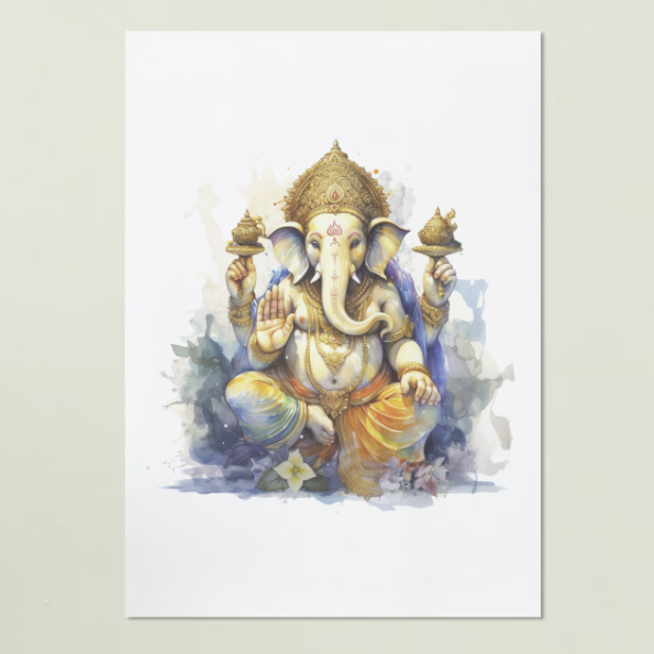 Ganesh Pastel Print