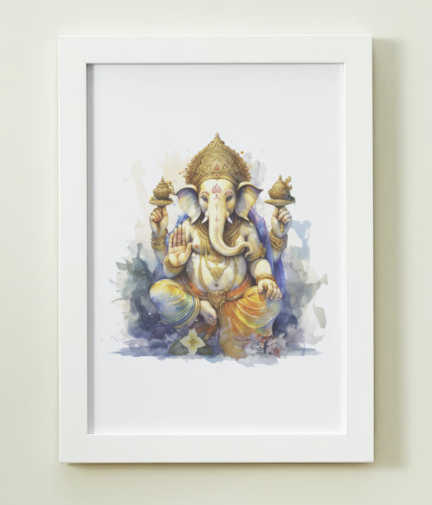 Ganesh Pastel Print