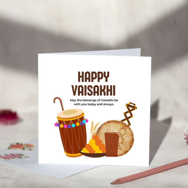 Happy Vaisakhi Blessings Greeting Card