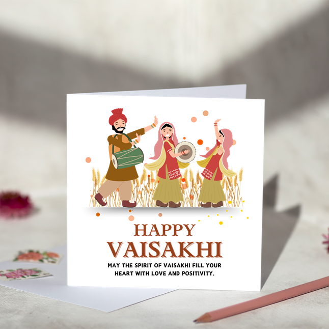 Happy Vaisakhi Love & Positivity Greeting Card