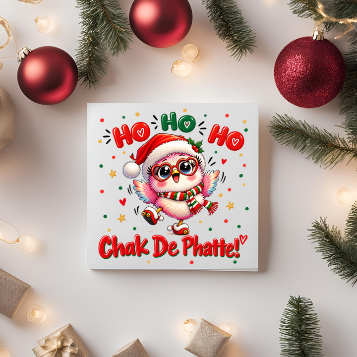 Ho Ho Ho Chak de Phatte Christmas Card