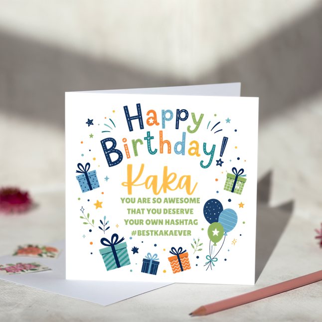 Kaka Hashtag Birthday Card