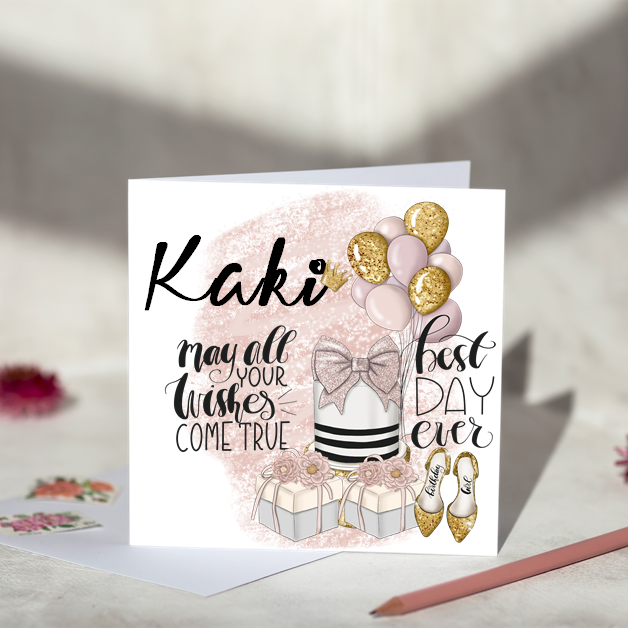 May All Your Wishes Come True For Her Birthday Card