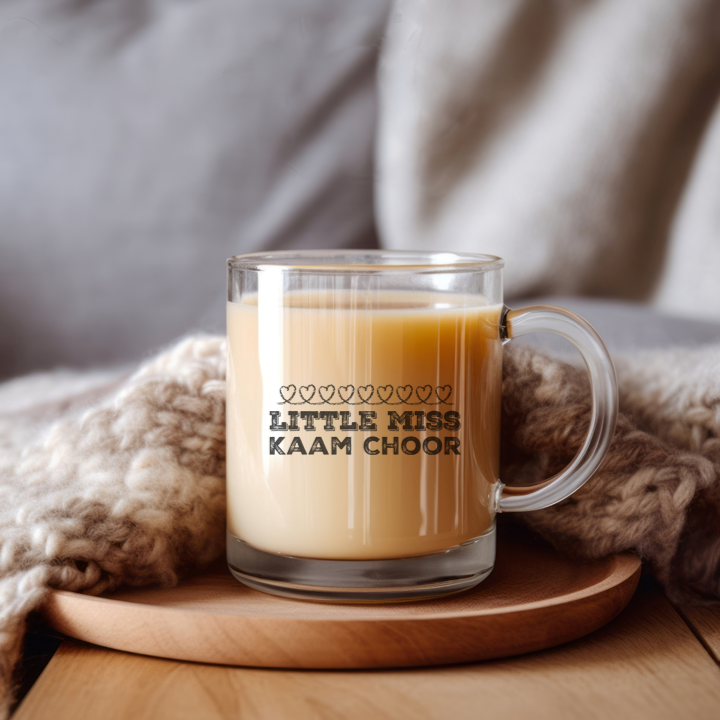Little Miss Kaam Choor Glass Mug