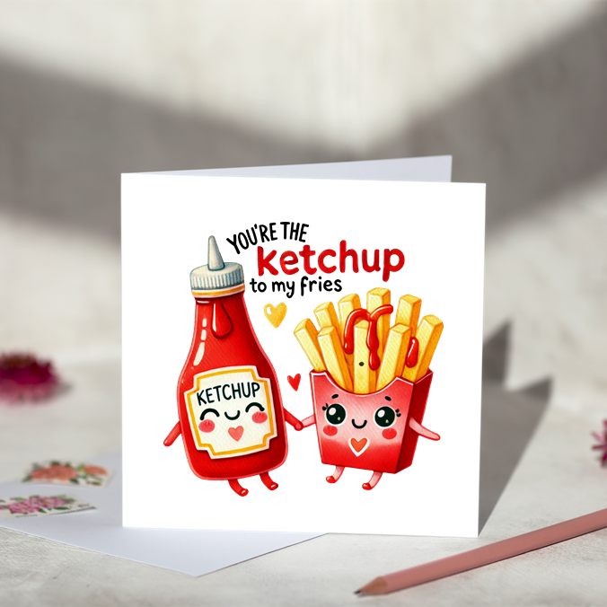 Ketchup Fries Card