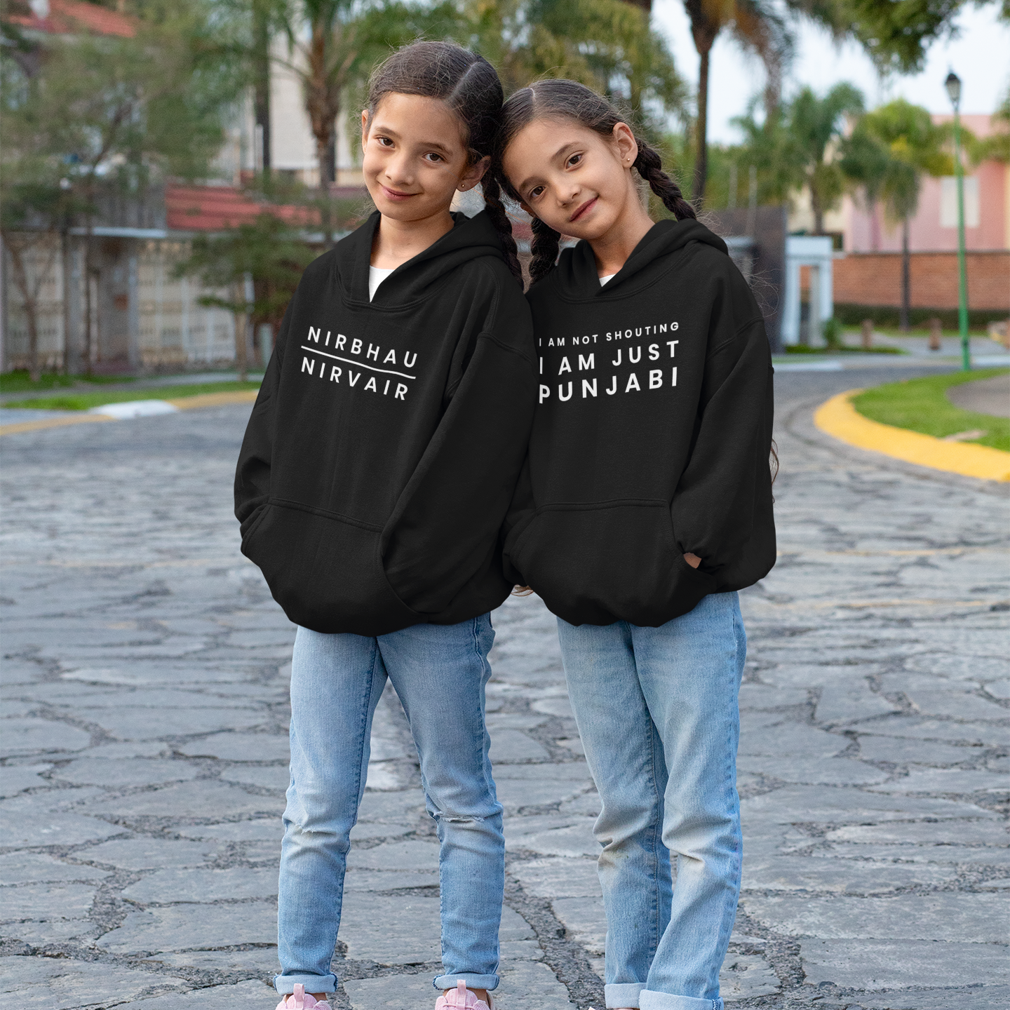 Nirbhau Nirvair Kids Hoodie - Black