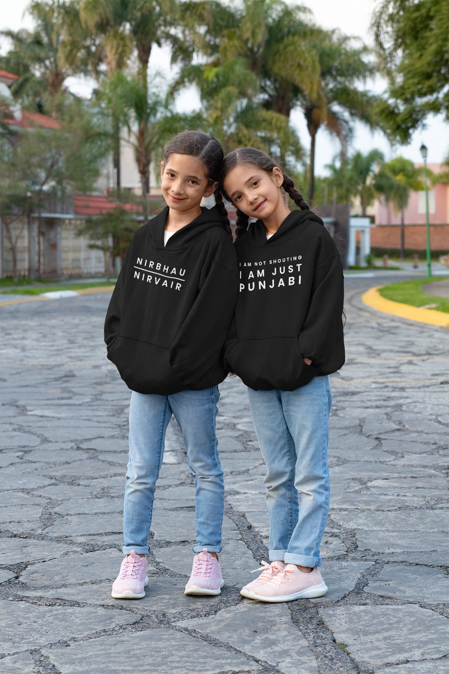 Nirbhau Nirvair Kids Hoodie - Black