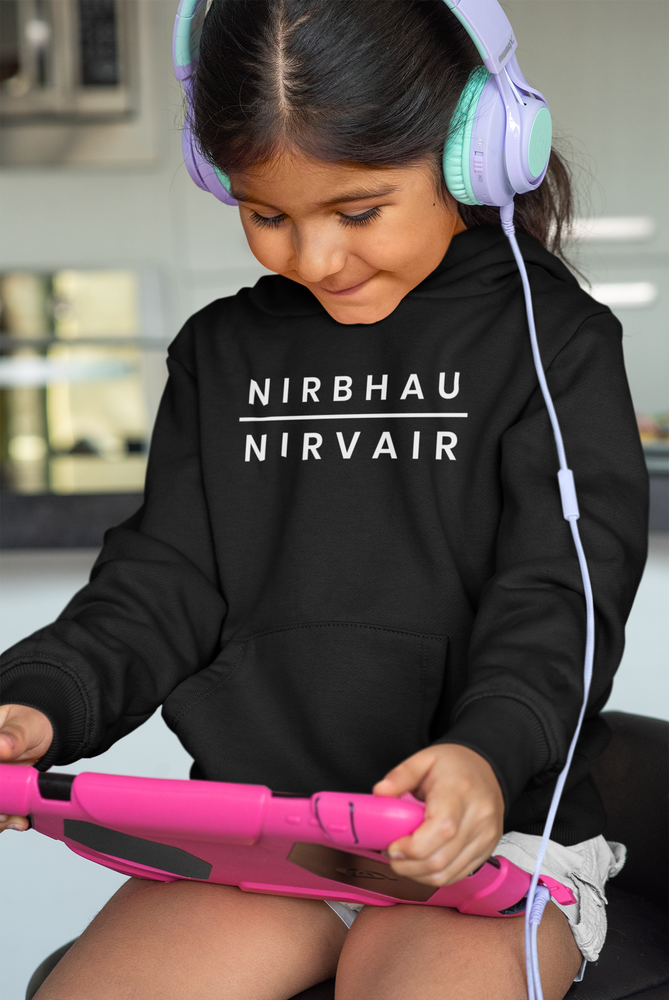 
                  
                    Nirbhau Nirvair Kids Hoodie - Black
                  
                