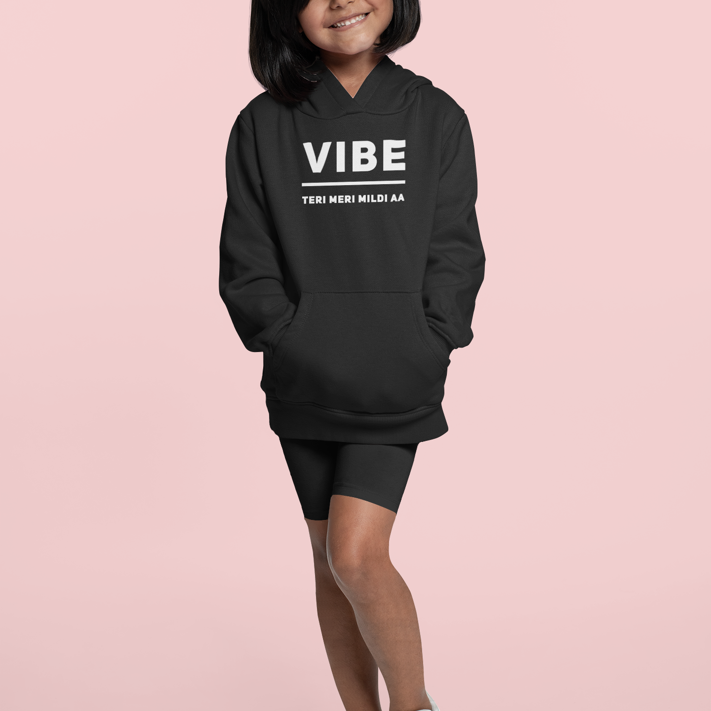 Vibe Teri Meri Kids Hoodie - Black
