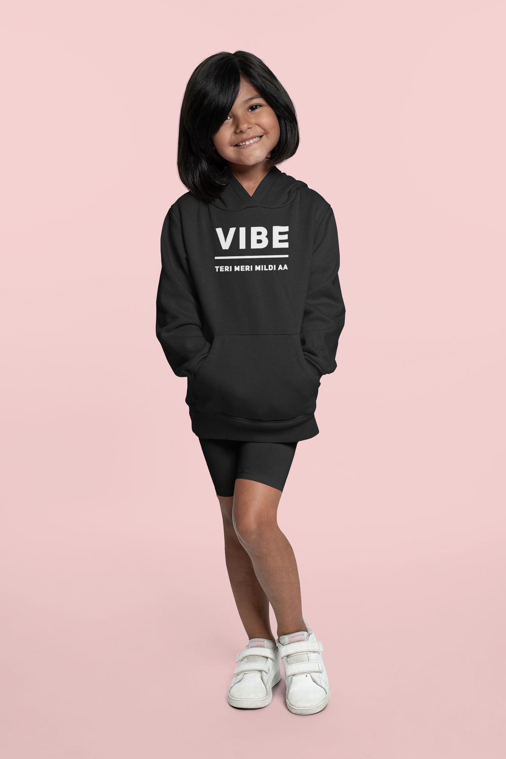 Vibe Teri Meri Kids Hoodie - Black