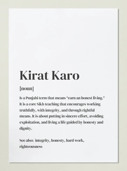 Kirat Karo Definition Art Print or Framed