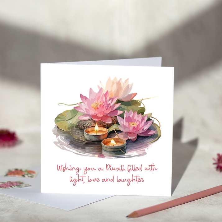 Love & Laughter Diwali Greeting Card