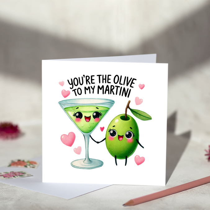 Olive Martini Card