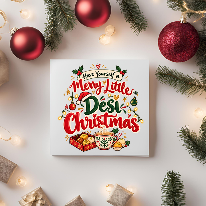 Desi Christmas Christmas Card