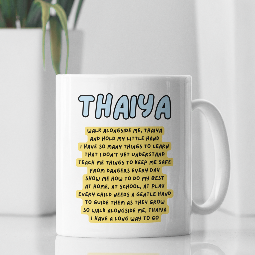 
                      
                        Walk Alongside Me For Him Name Mug
                      
                    