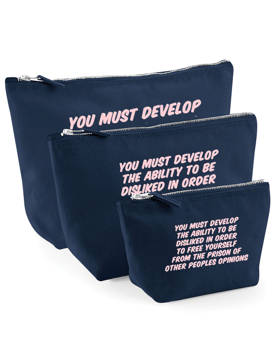 
                      
                        Other Peoples Opinions Navy Canvas Accessory Bag
                      
                    