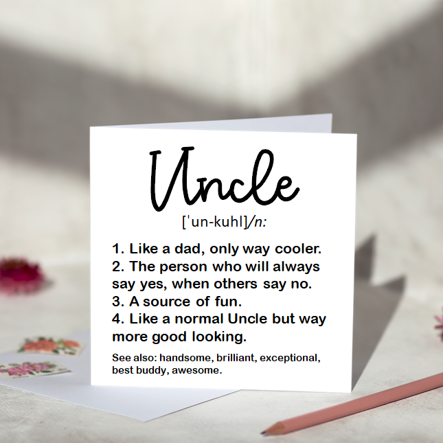 Defintion Greeting Card For Him