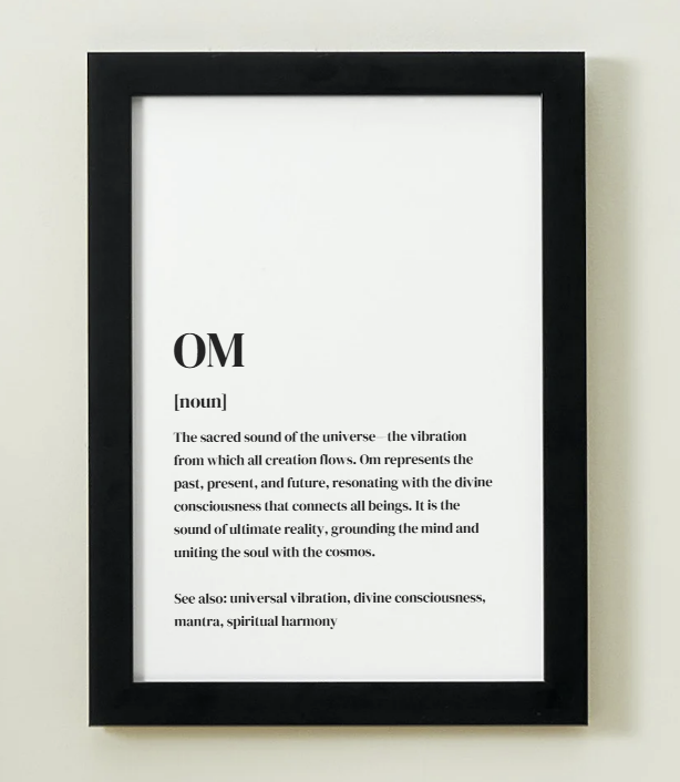 OM Definition Art Print or Framed
