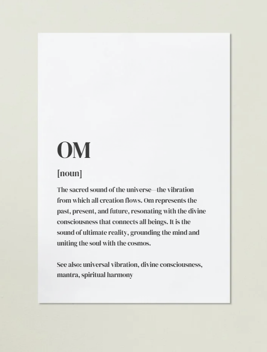 OM Definition Art Print or Framed
