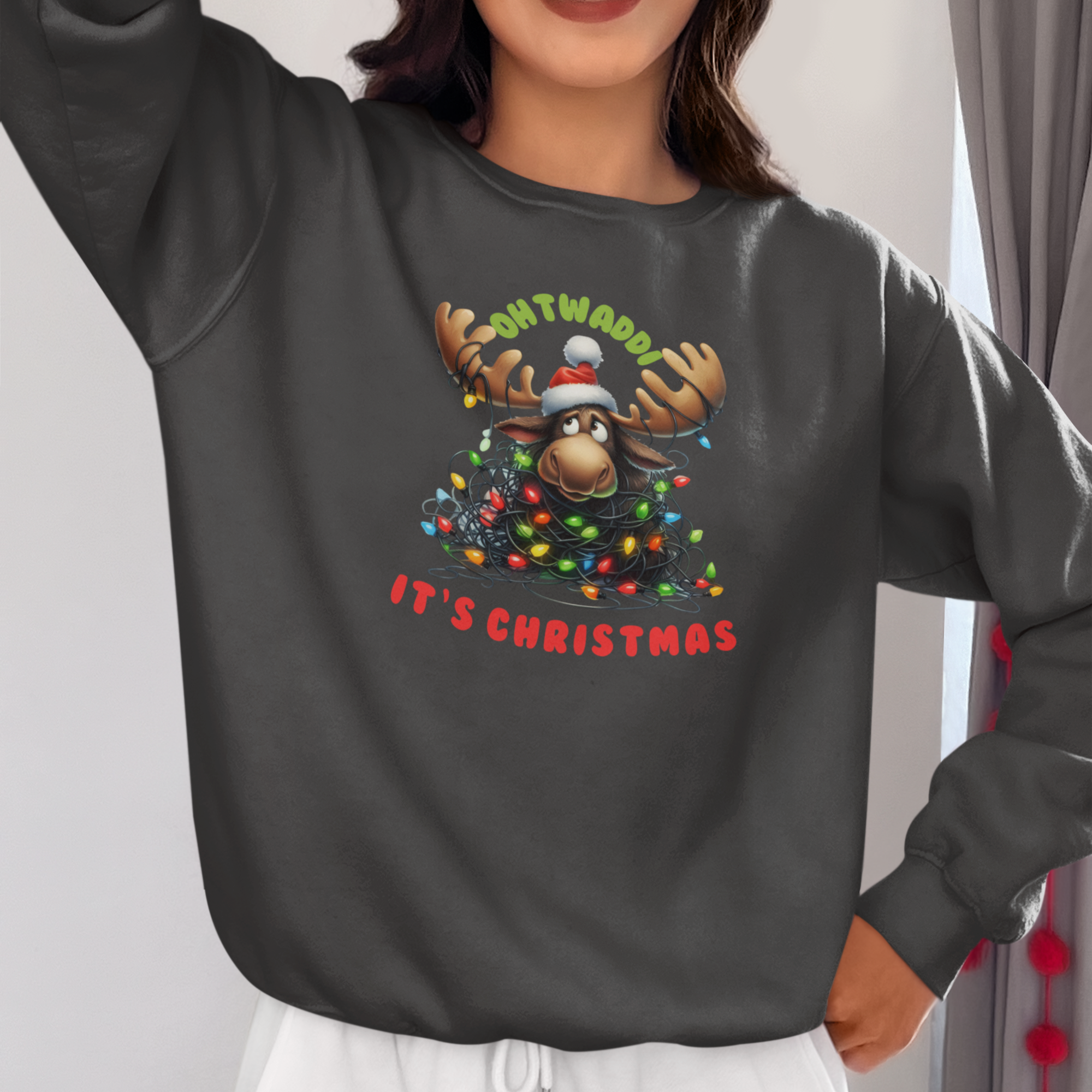Oh Twaddi Lights Unisex Christmas Sweatshirt