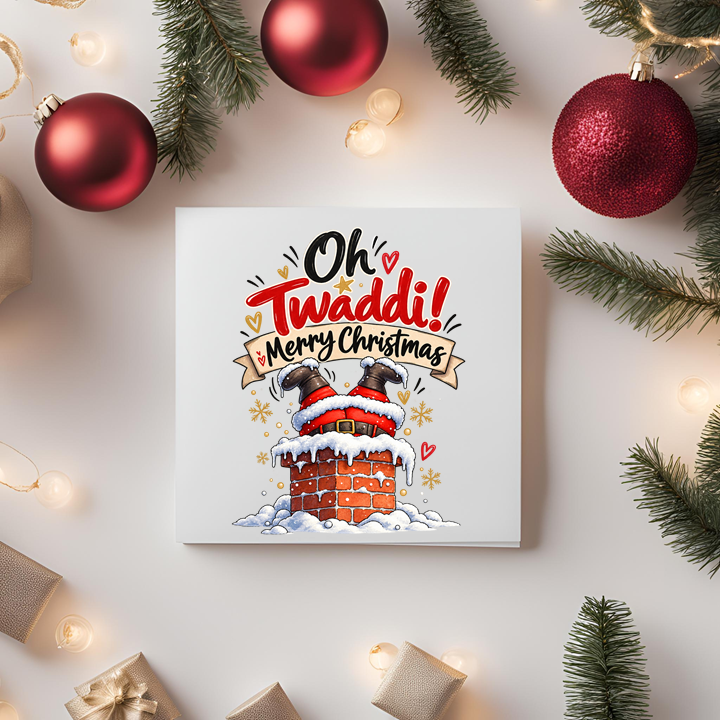 Oh Twaddi Santa Christmas Card