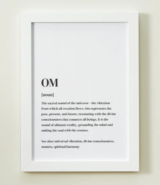 OM Definition Art Print or Framed