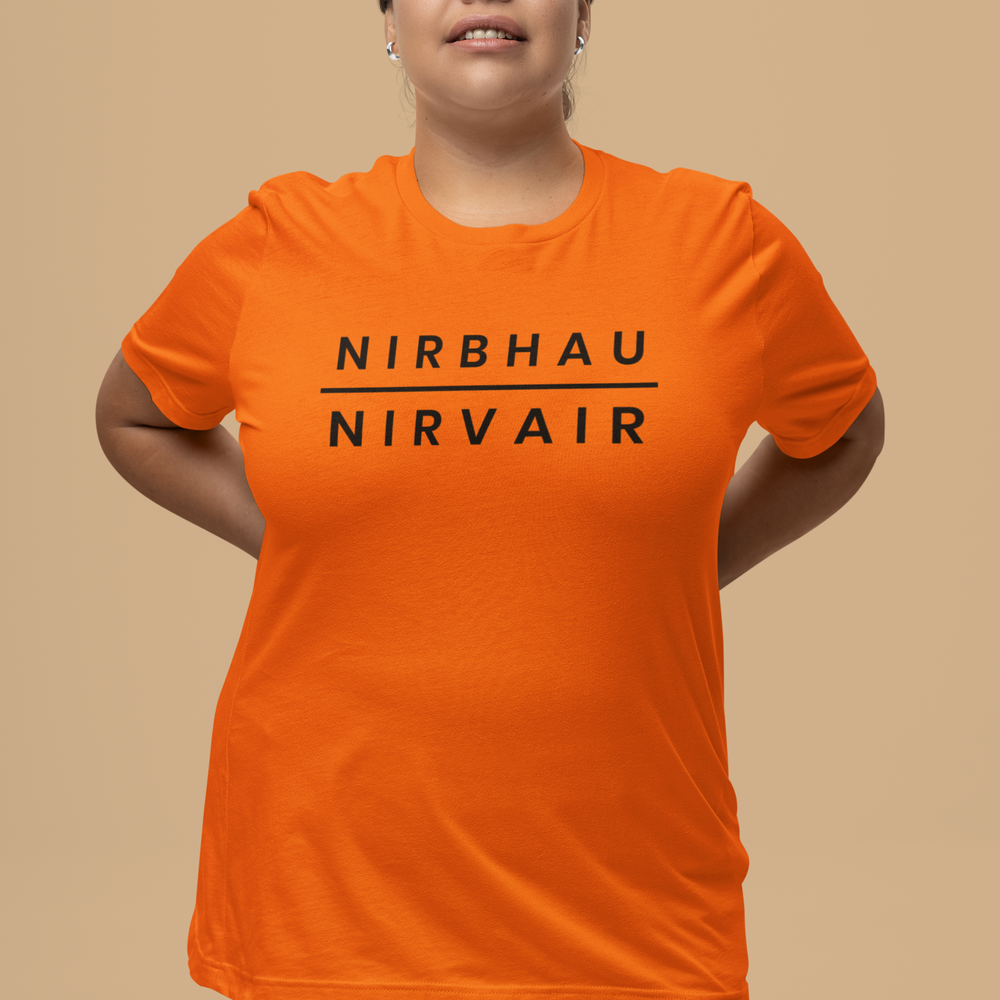 
                      
                        BASIC ESSENTIALS: Nirbhau Nirvair Unisex Tee- Various Colours
                      
                    