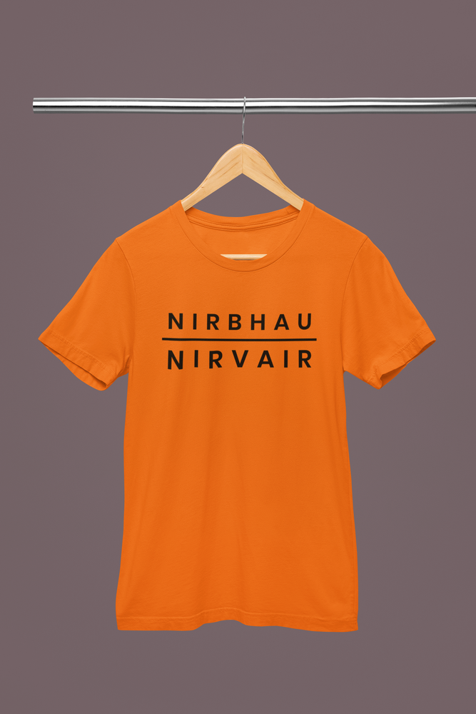 
                  
                    BASIC ESSENTIALS: Nirbhau Nirvair Unisex Tee- Various Colours
                  
                