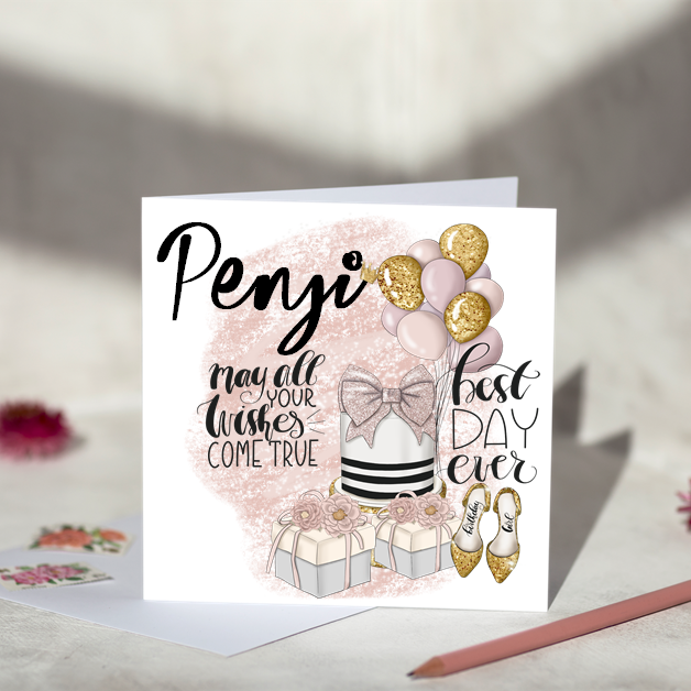 May All Your Wishes Come True For Her Birthday Card