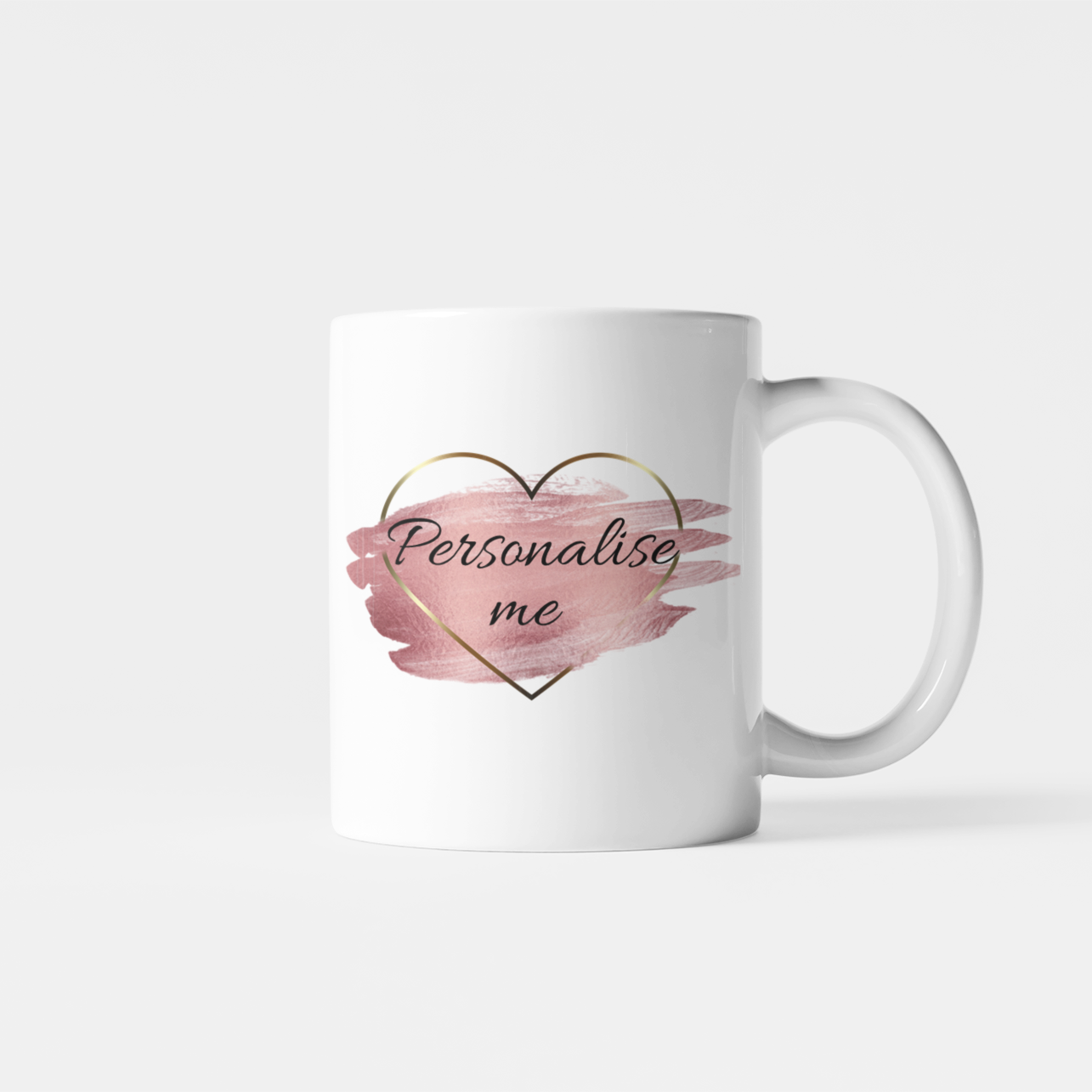 Personalise Me Rose Gold Heart Mug