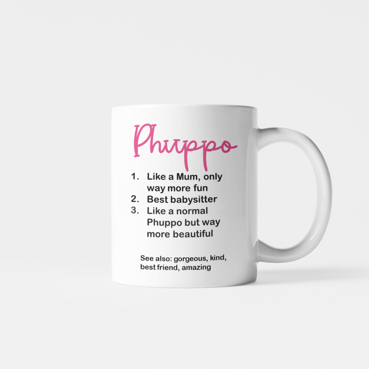 Phuppo Definition Mug – Beauty and The Button