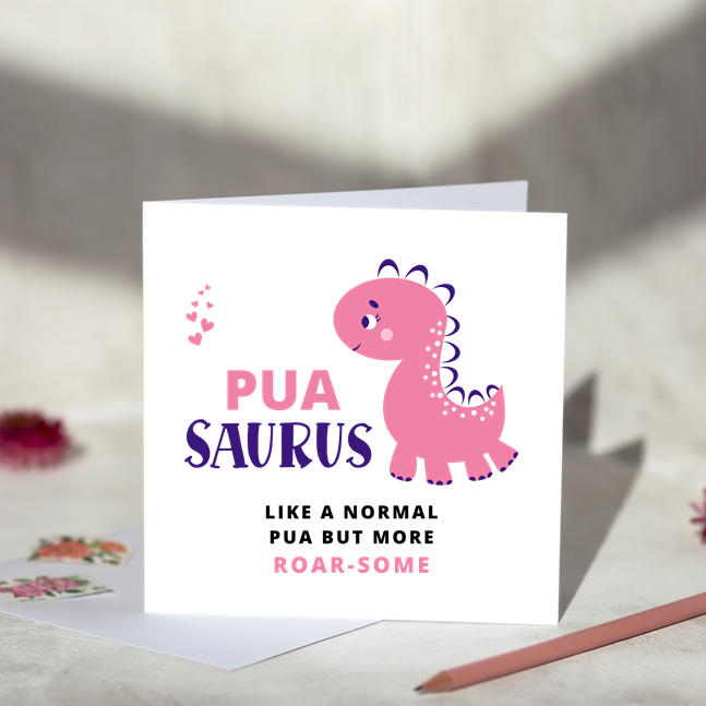 Roarsome Saurus For Her Greeting Card