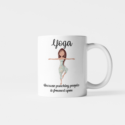 Punching People Yoga Mug