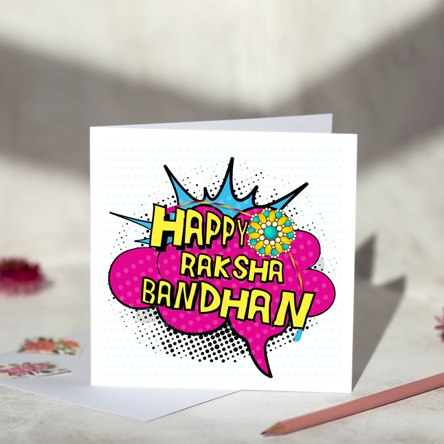 Pop Art Raksha Bandhan Card