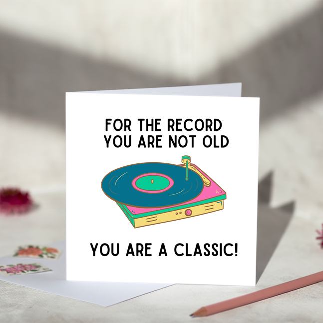 Record Classic Greeting Card