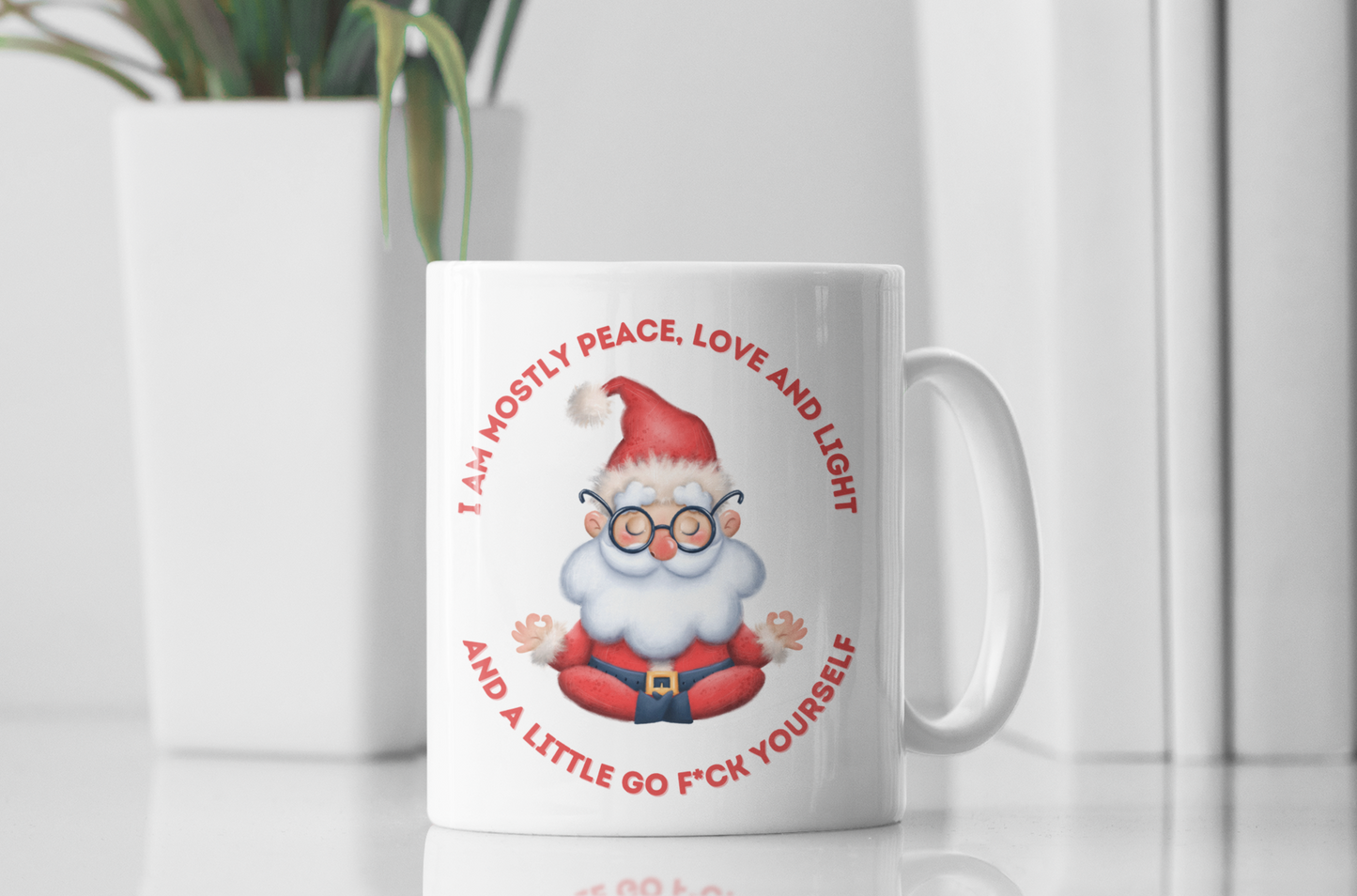 Santa Yoga Peace Mug