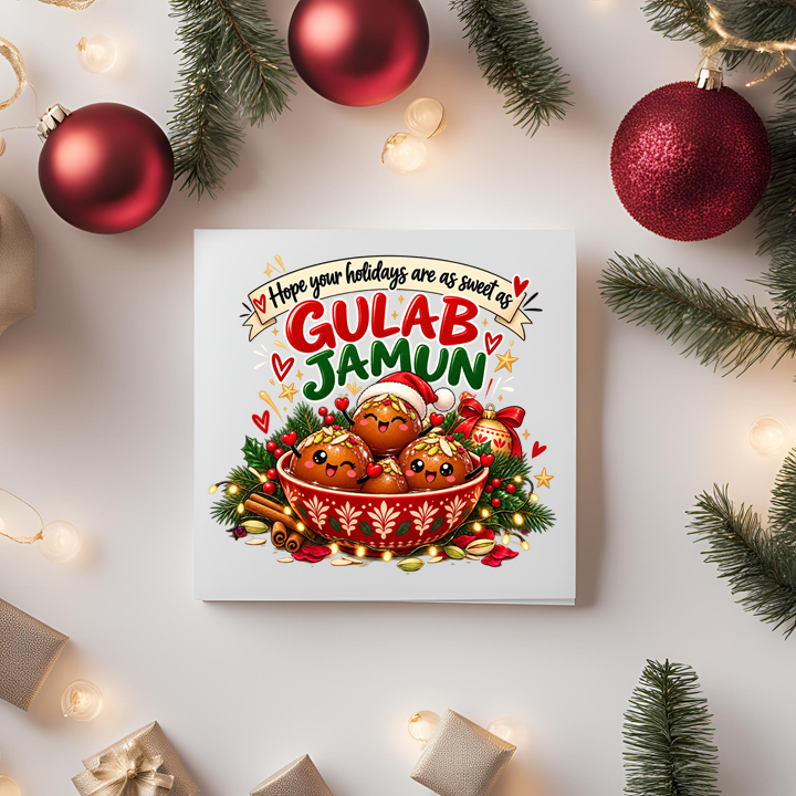 Gulab Jamun Christmas Card