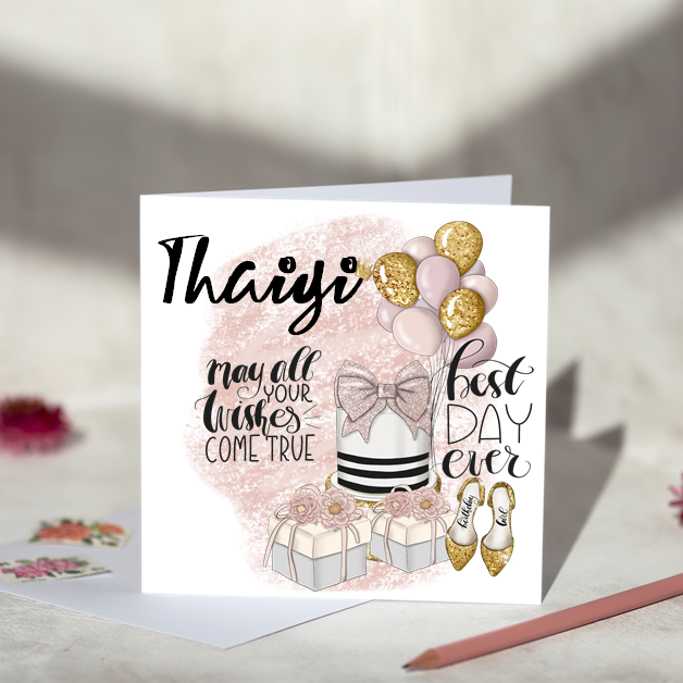 May All Your Wishes Come True For Her Birthday Card