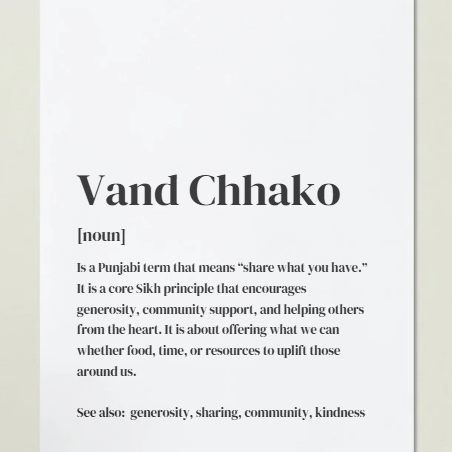 Vand Chhako Definition Art Print or Framed