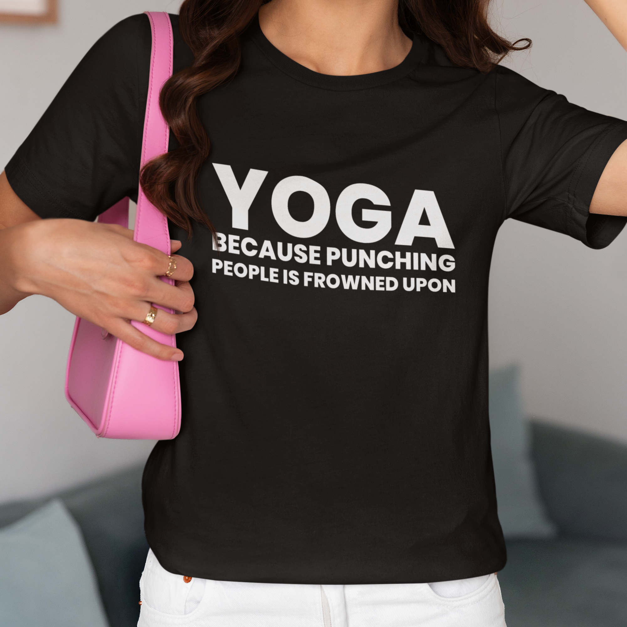 Yoga Punching People Unisex T-Shirts