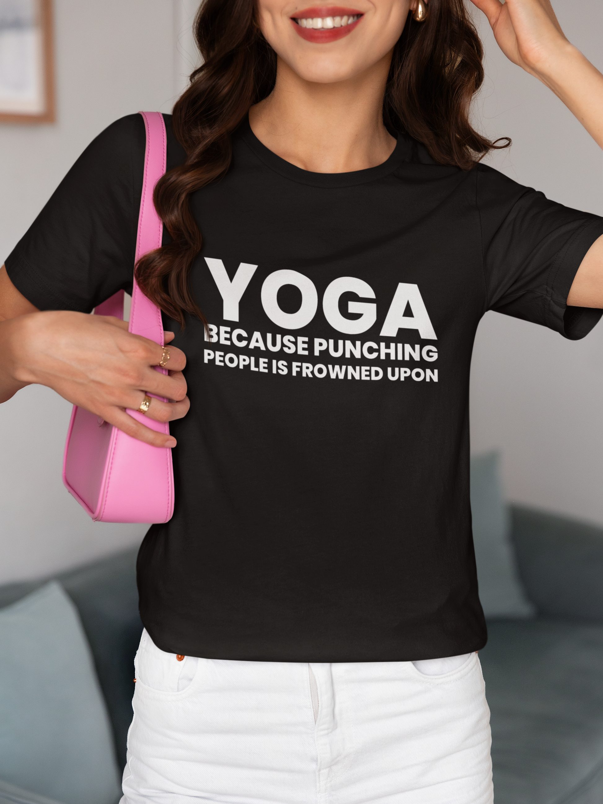 Yoga Punching People Unisex T-Shirts