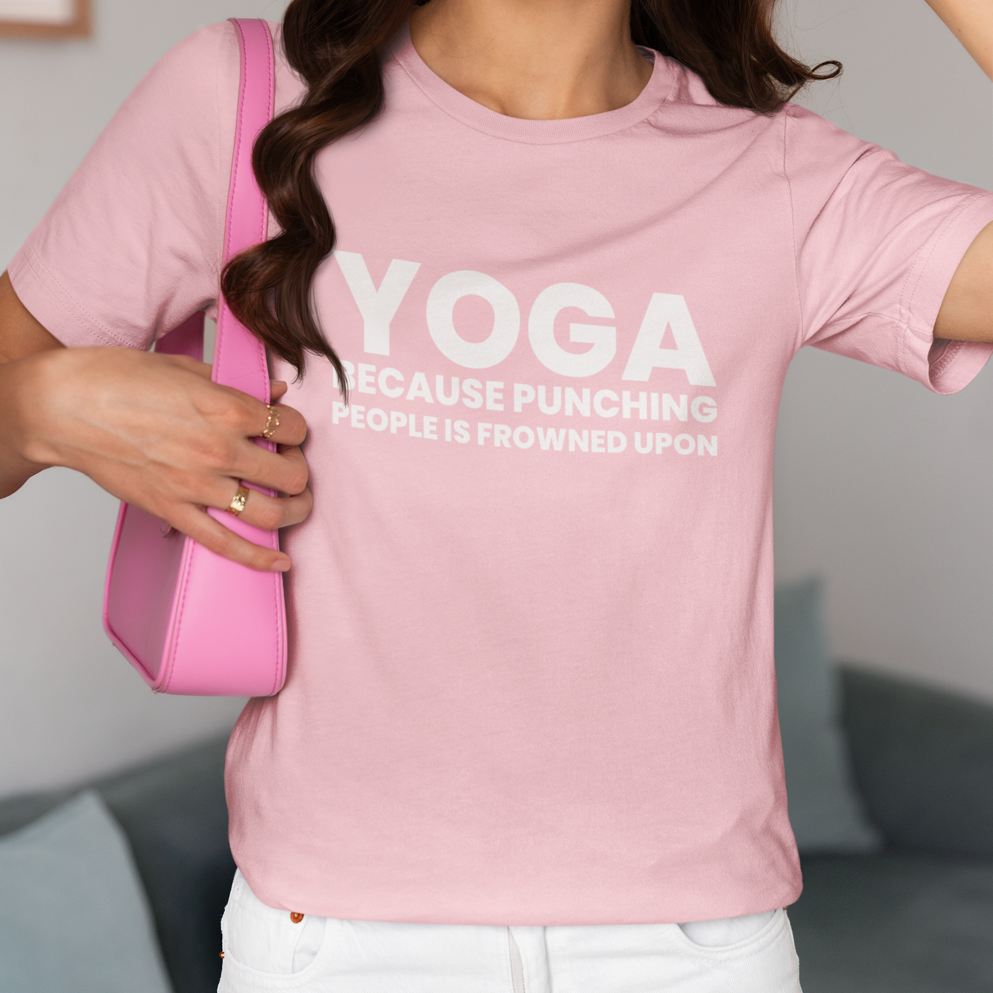 Yoga Punching People Unisex T-Shirts