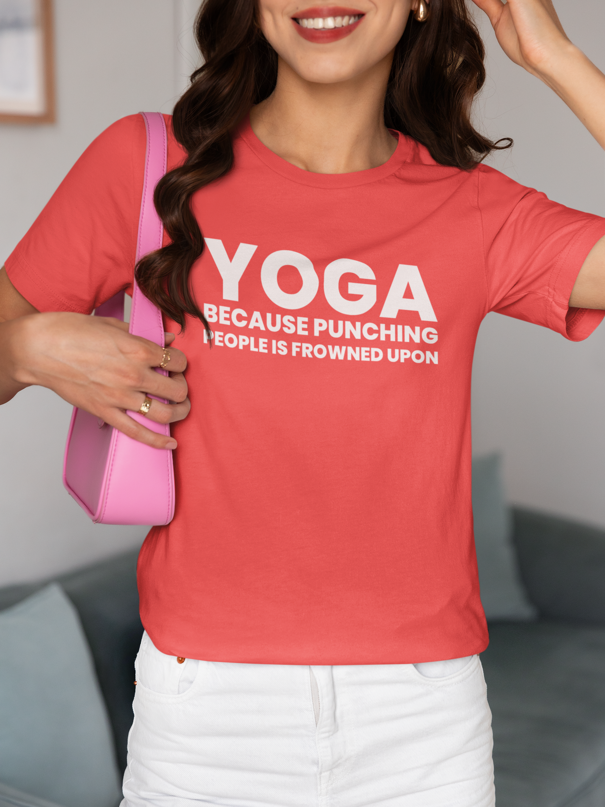 Yoga Punching People Unisex T-Shirts