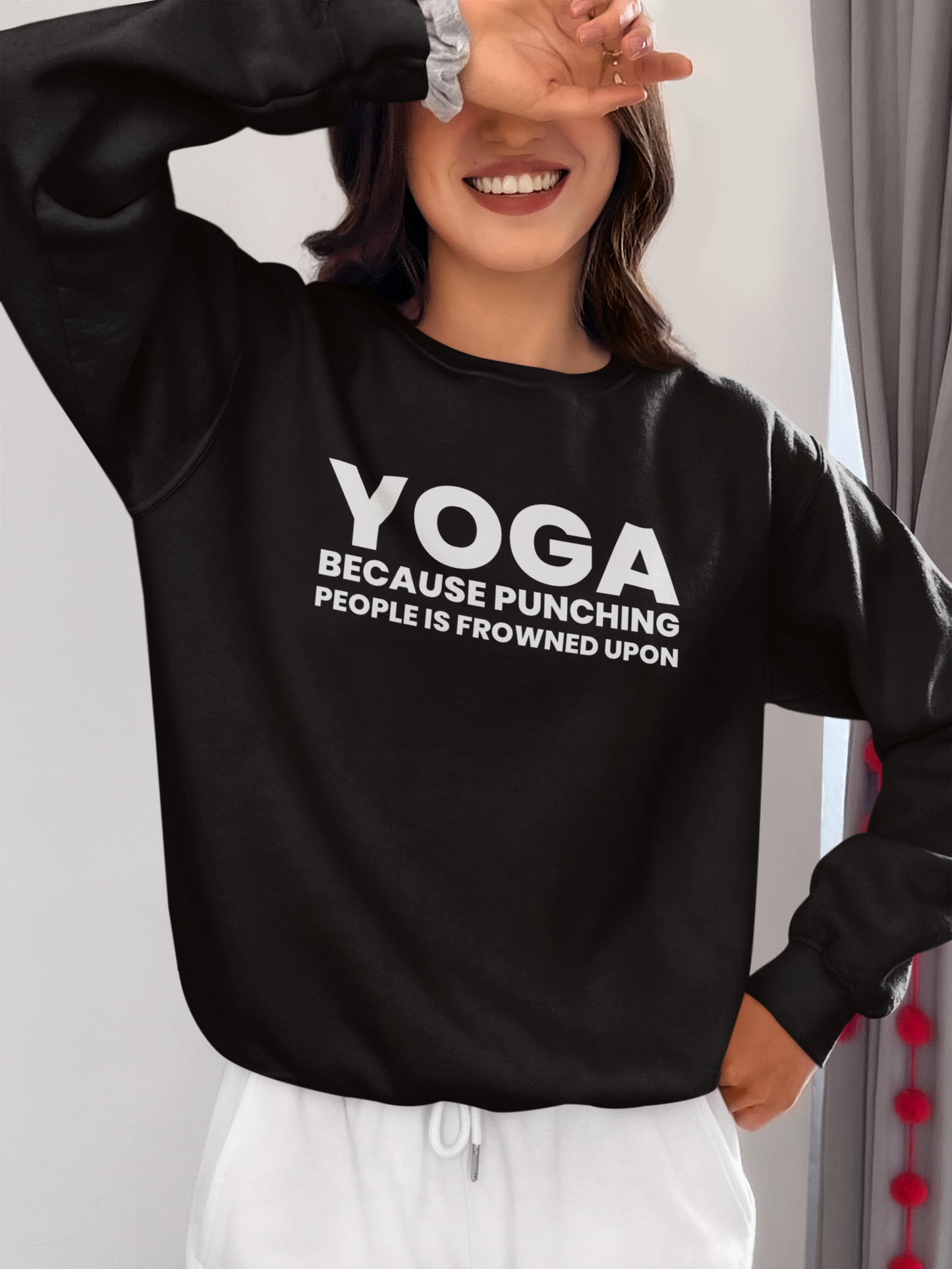 Yoga Punching People Sweatshirt - Various Colours