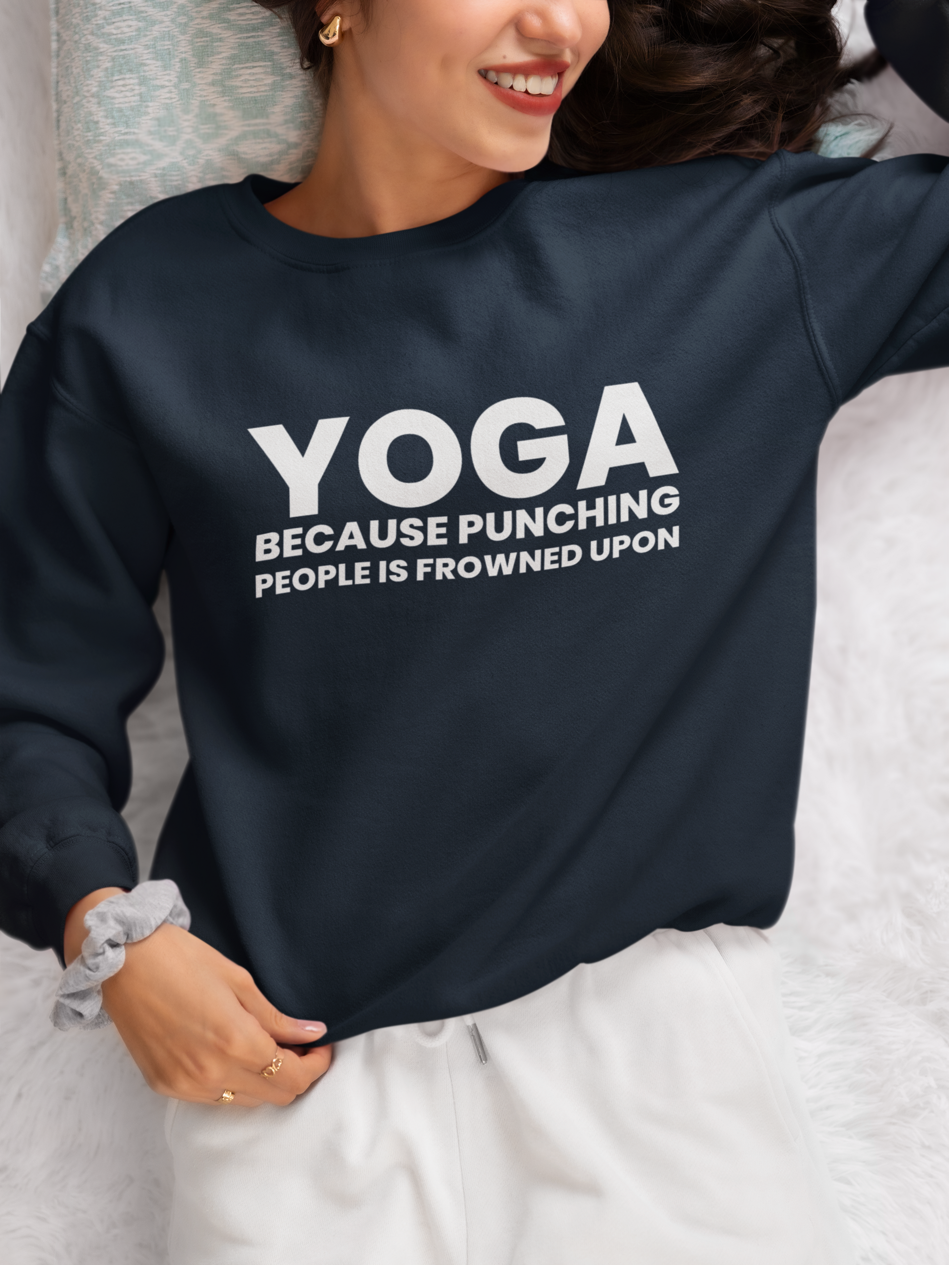 Yoga Punching People Sweatshirt - Various Colours
