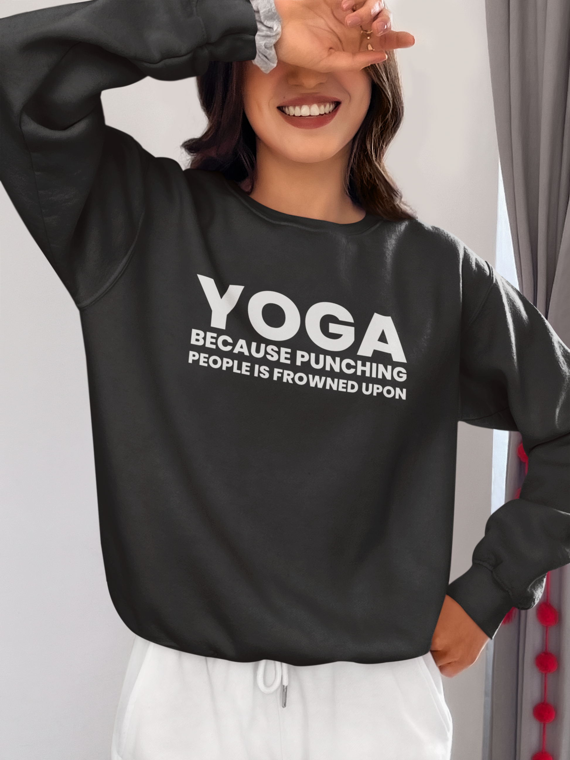 Yoga Punching People Sweatshirt - Various Colours