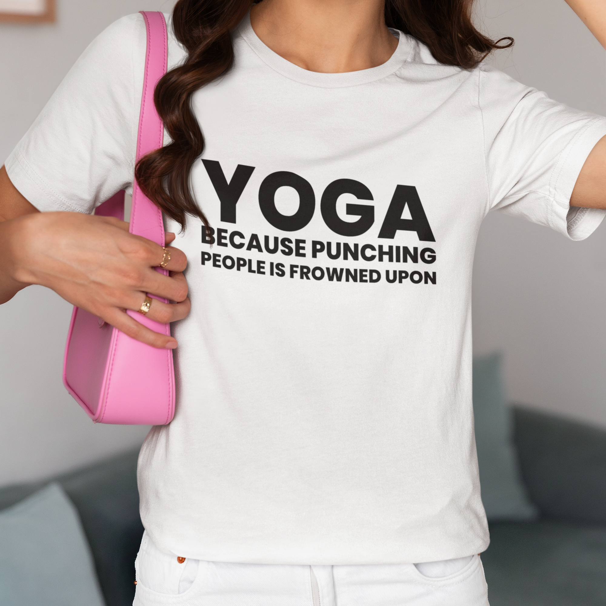 Yoga Punching People Unisex T-Shirts