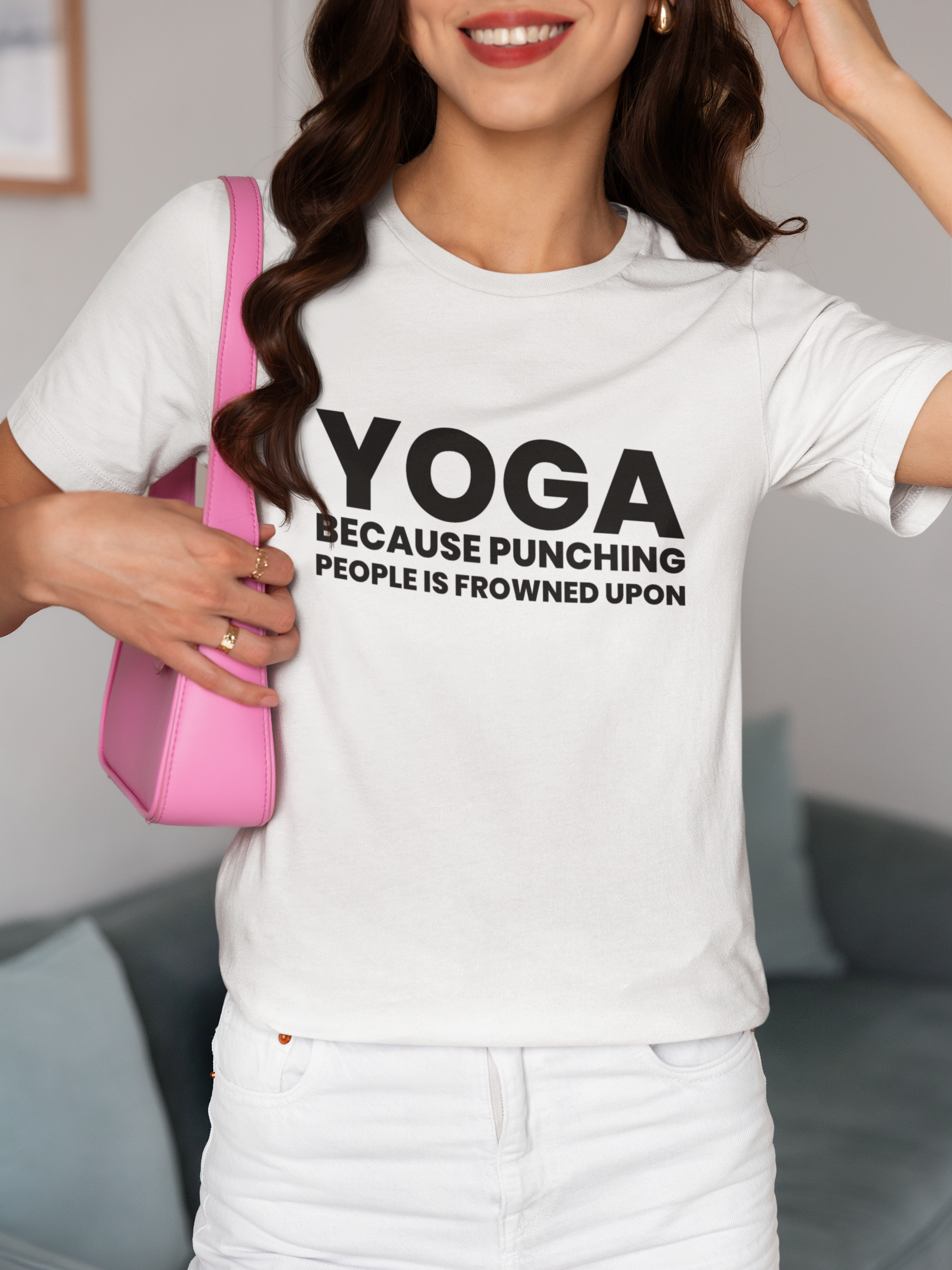 Yoga Punching People Unisex T-Shirts