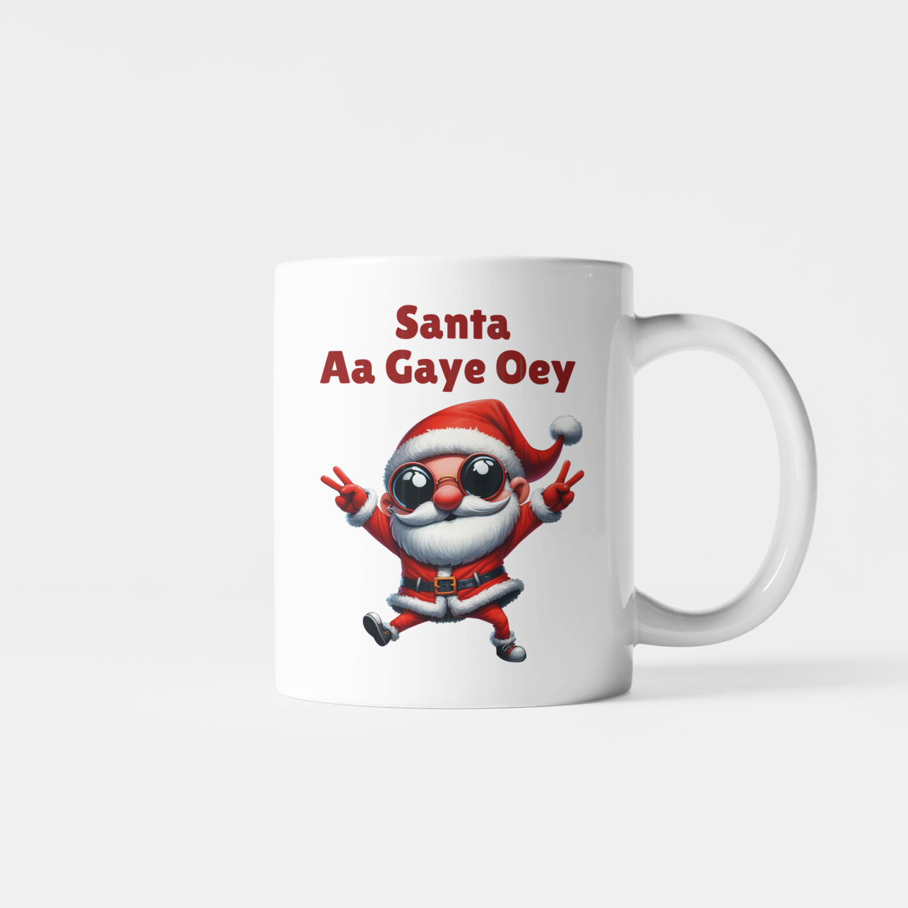 Santa Aa Gaye Oey Christmas Mug