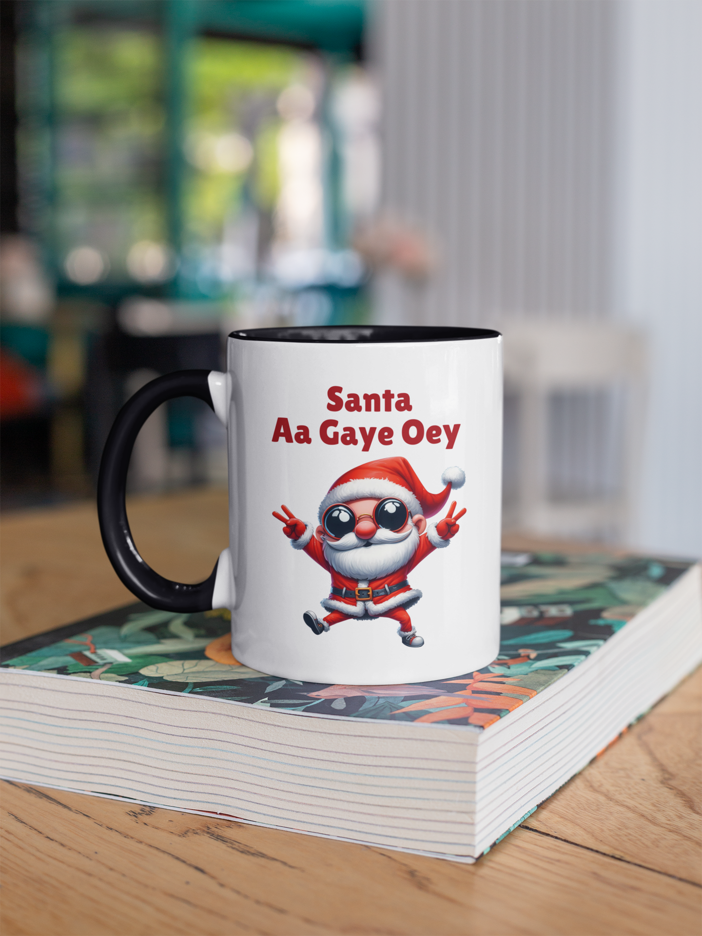 Santa Aa Gaye Oey Christmas Mug